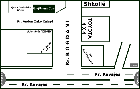 harta e adreses se GjejProna ne Tirane